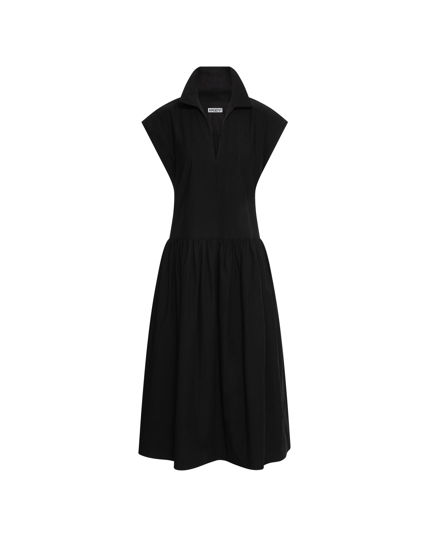 Popover Dress in Japanese Cotton Poplin Women's Dresses Argent