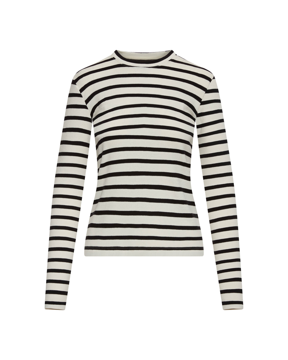 Striped Longsleeve Tee in Ribbed Cotton | Work Shirts for Women | Argent
