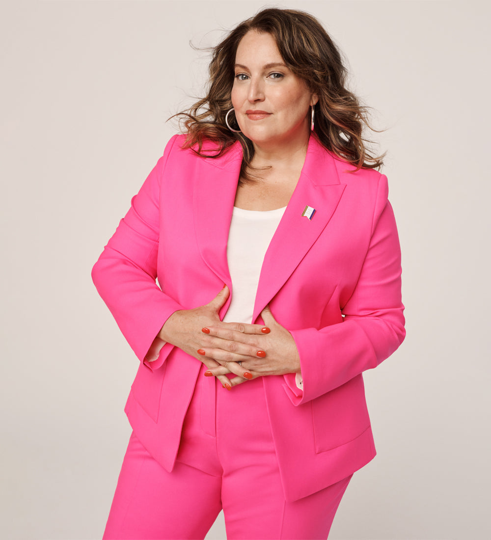 Celebrities in Argent x Supermajority Pink Suit on Instagram