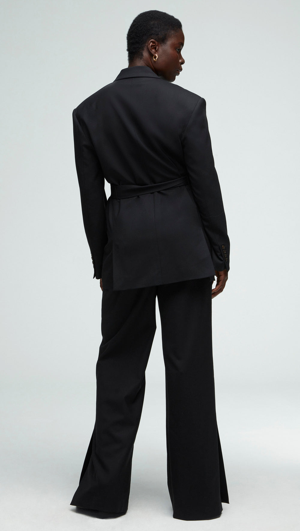Belted Blazer in Seasonless Wool | Black