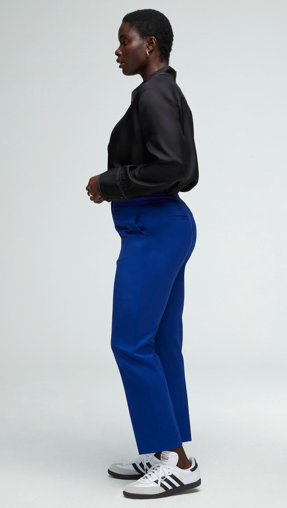 Tailored Trouser in Seasonless Wool | Cobalt