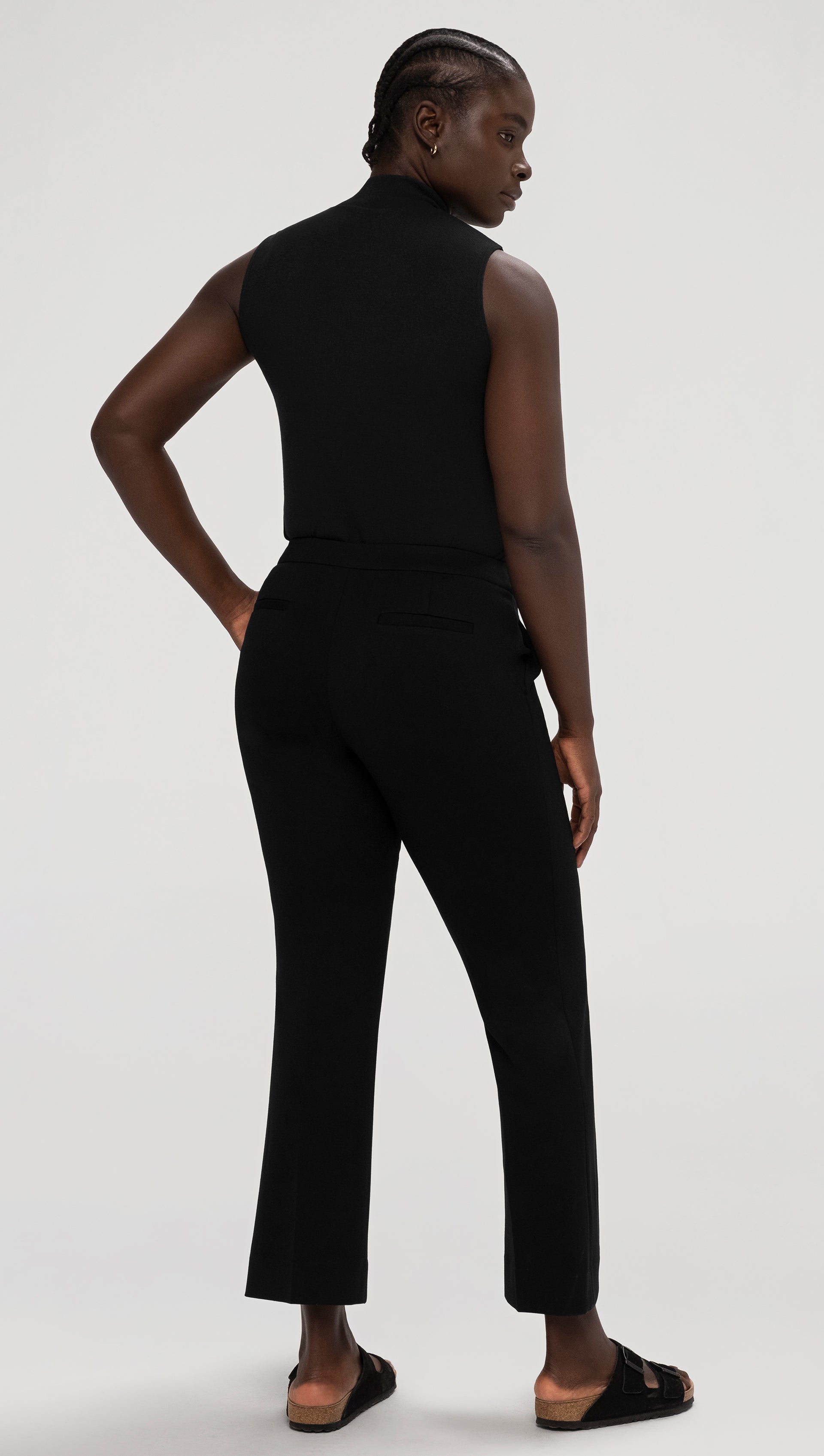 Slim Kick Pant in Knit | Black