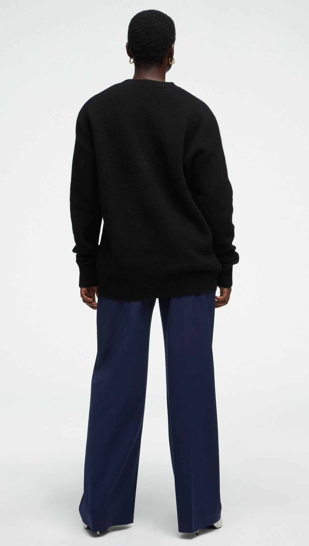 Oversized Sweater in Wool-Cashmere | Black
