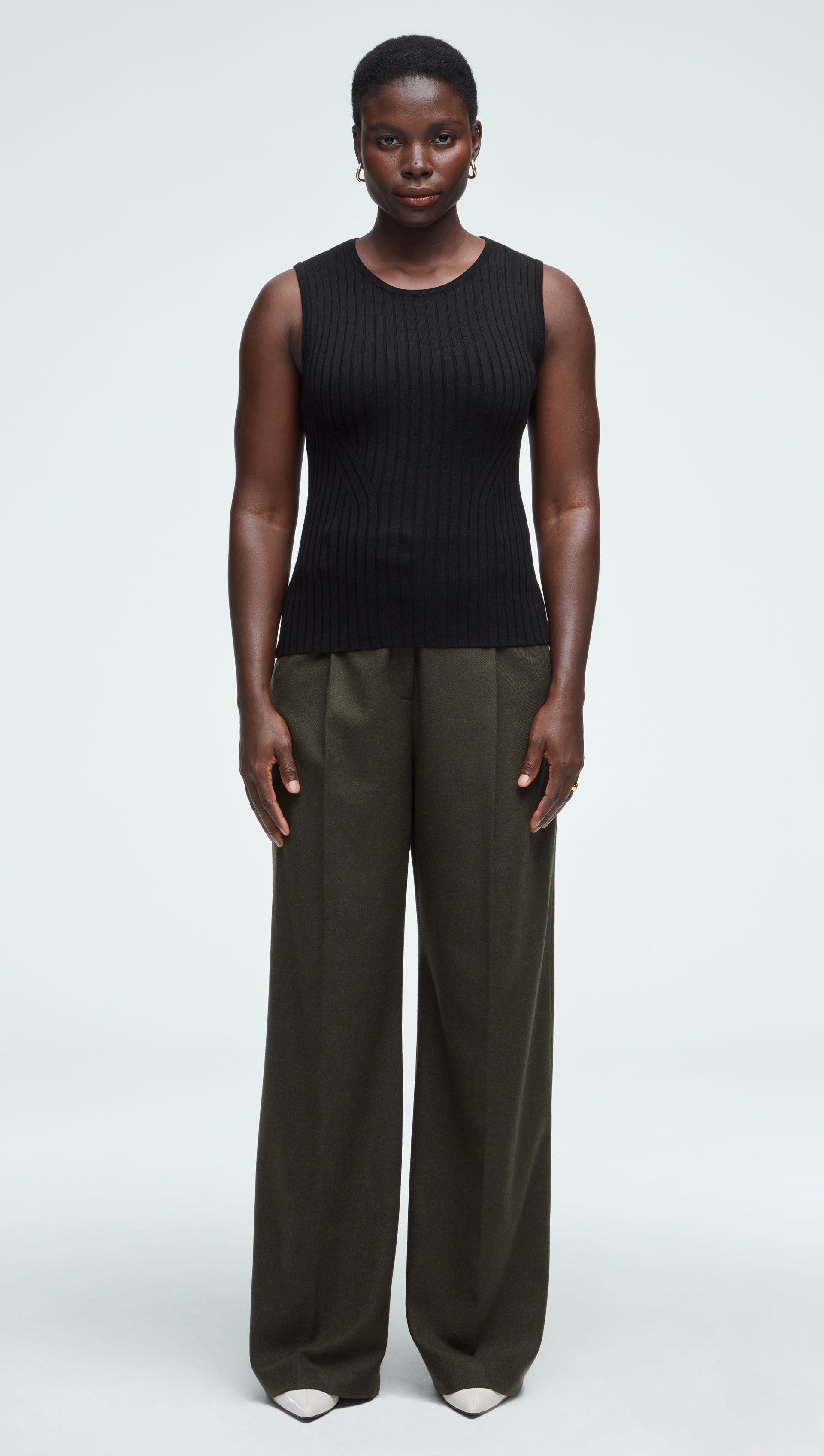 Ribbed Shell in Merino Wool | Women's Sweaters | Argent