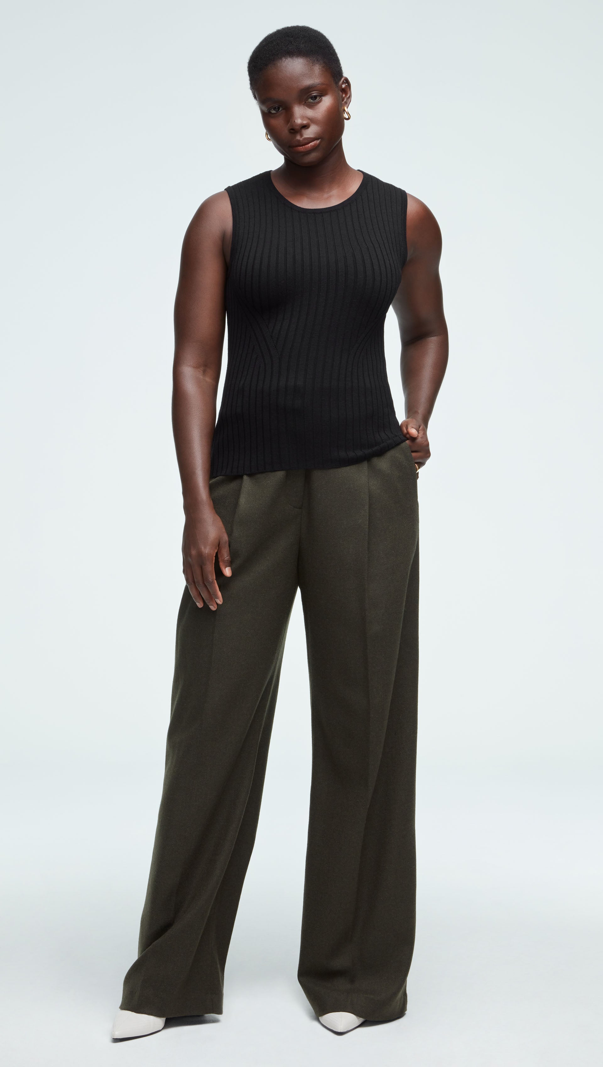 Ribbed Shell in Merino Wool | Women's Sweaters | Argent