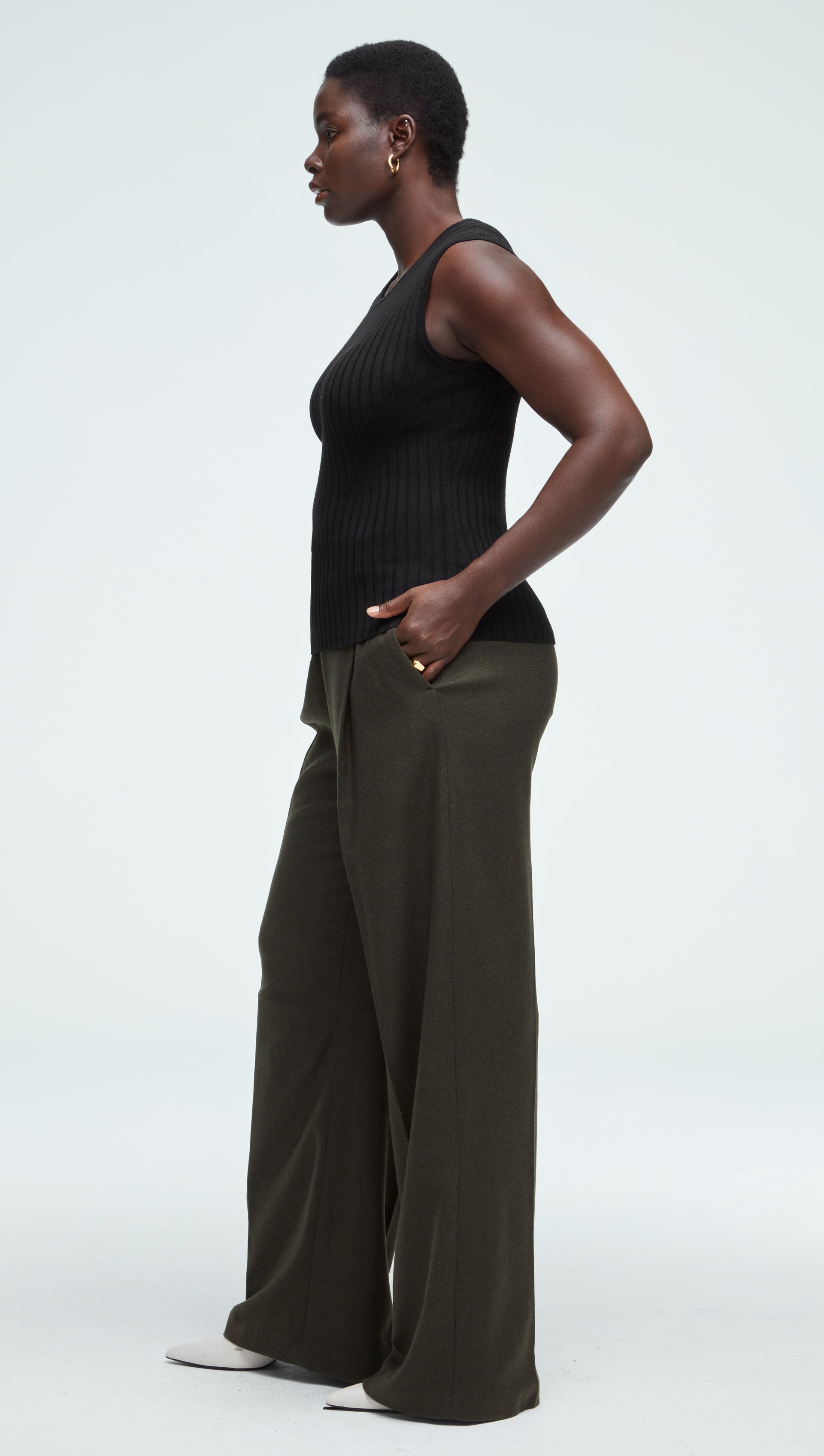 Ribbed Shell in Merino Wool | Women's Sweaters | Argent