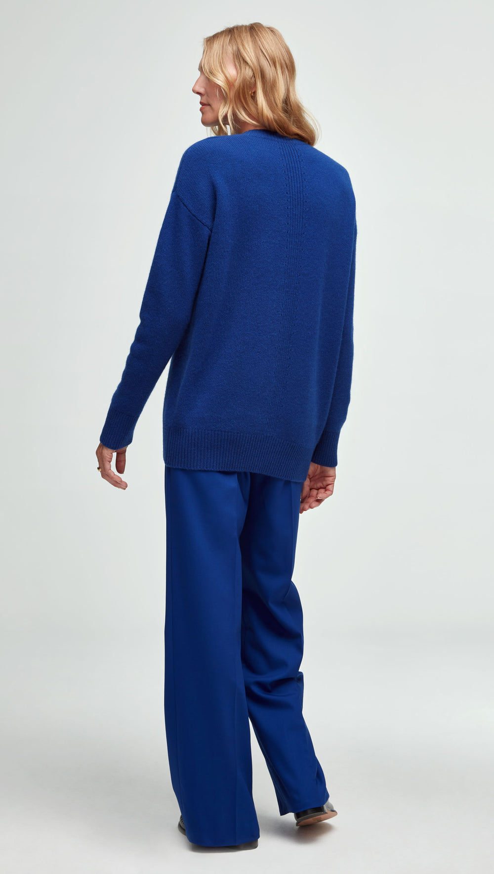 Oversized Sweater in Wool-Cashmere | Cobalt