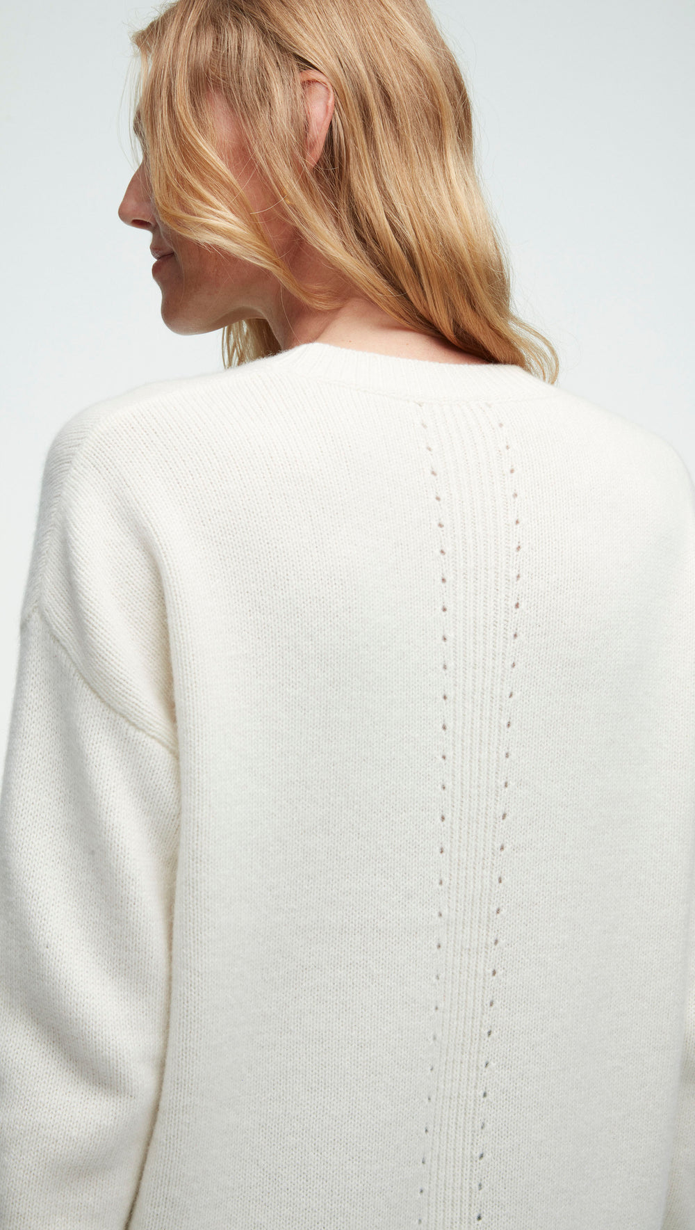 Oversized Sweater in Wool-Cashmere | Ivory