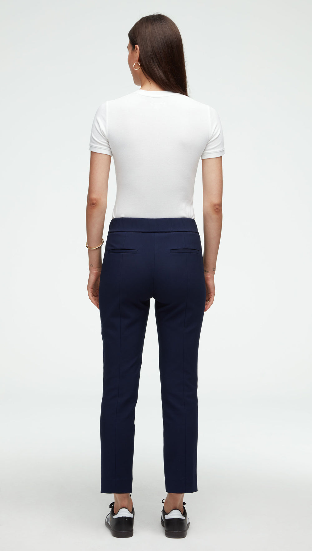 Flex Waist Trouser in Performance Cotton | Navy