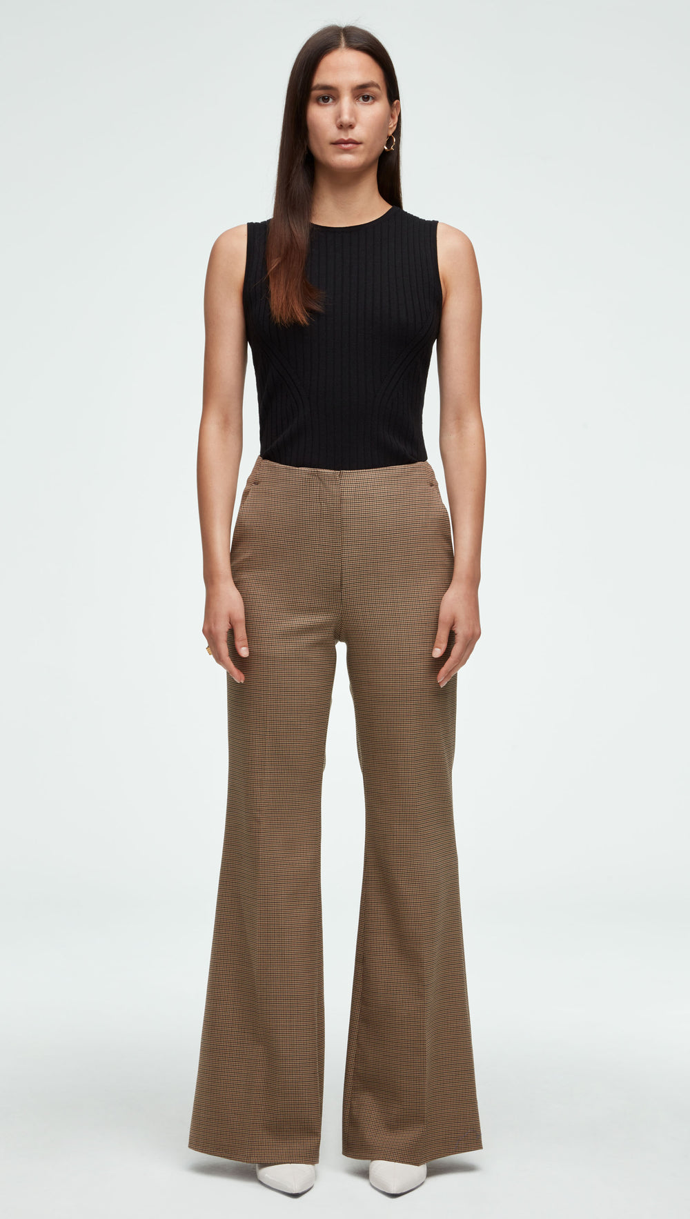 Faux Leather Flared Pants | Leather pants women, Flared pants outfit, High  waisted flare pants