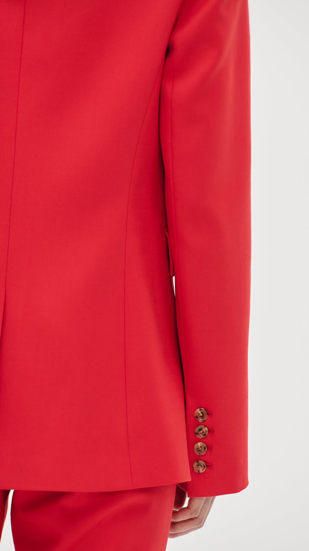 Single Button Blazer in Seasonless Wool | Poppy