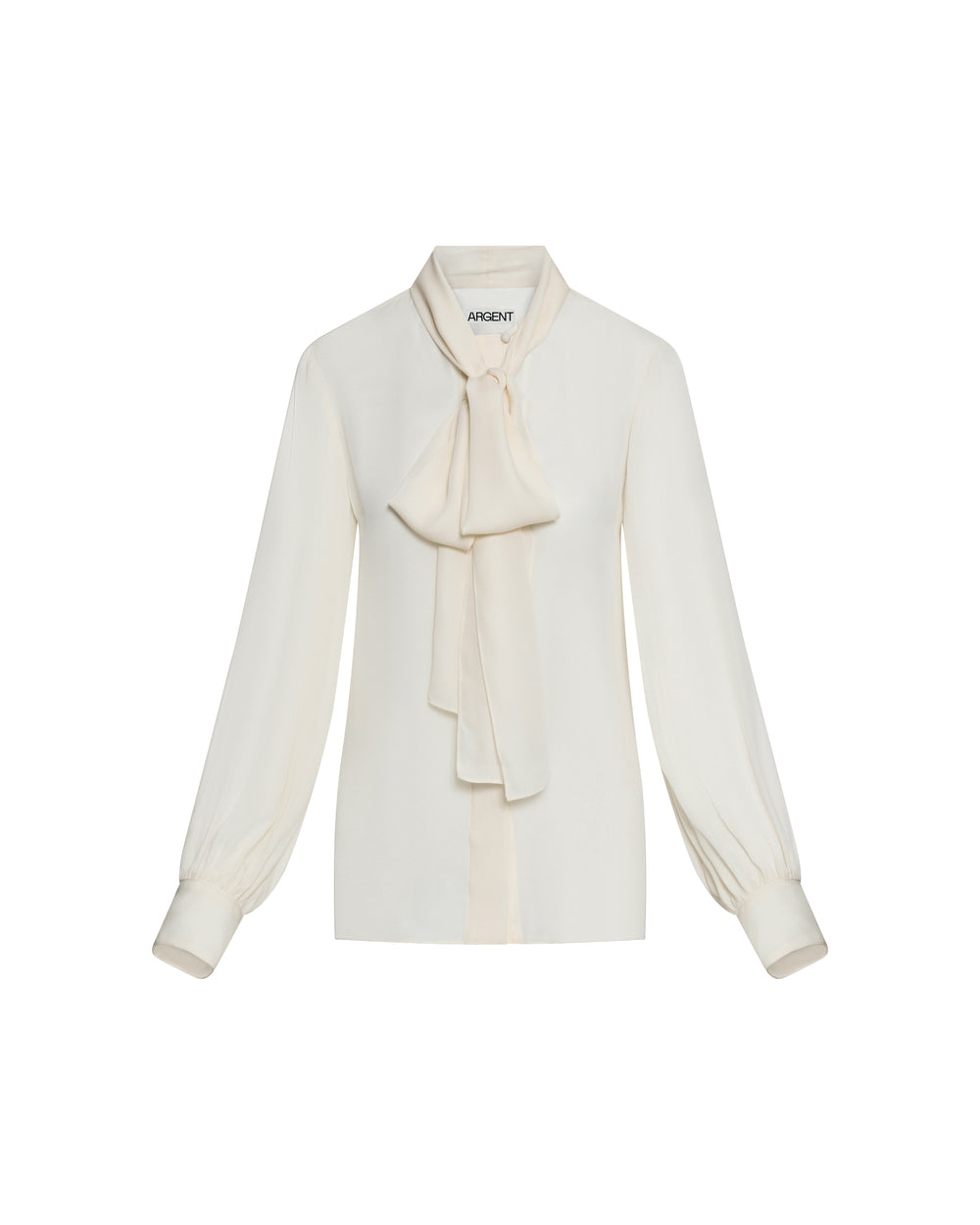 Bow Blouse in Double Georgette | Ivory