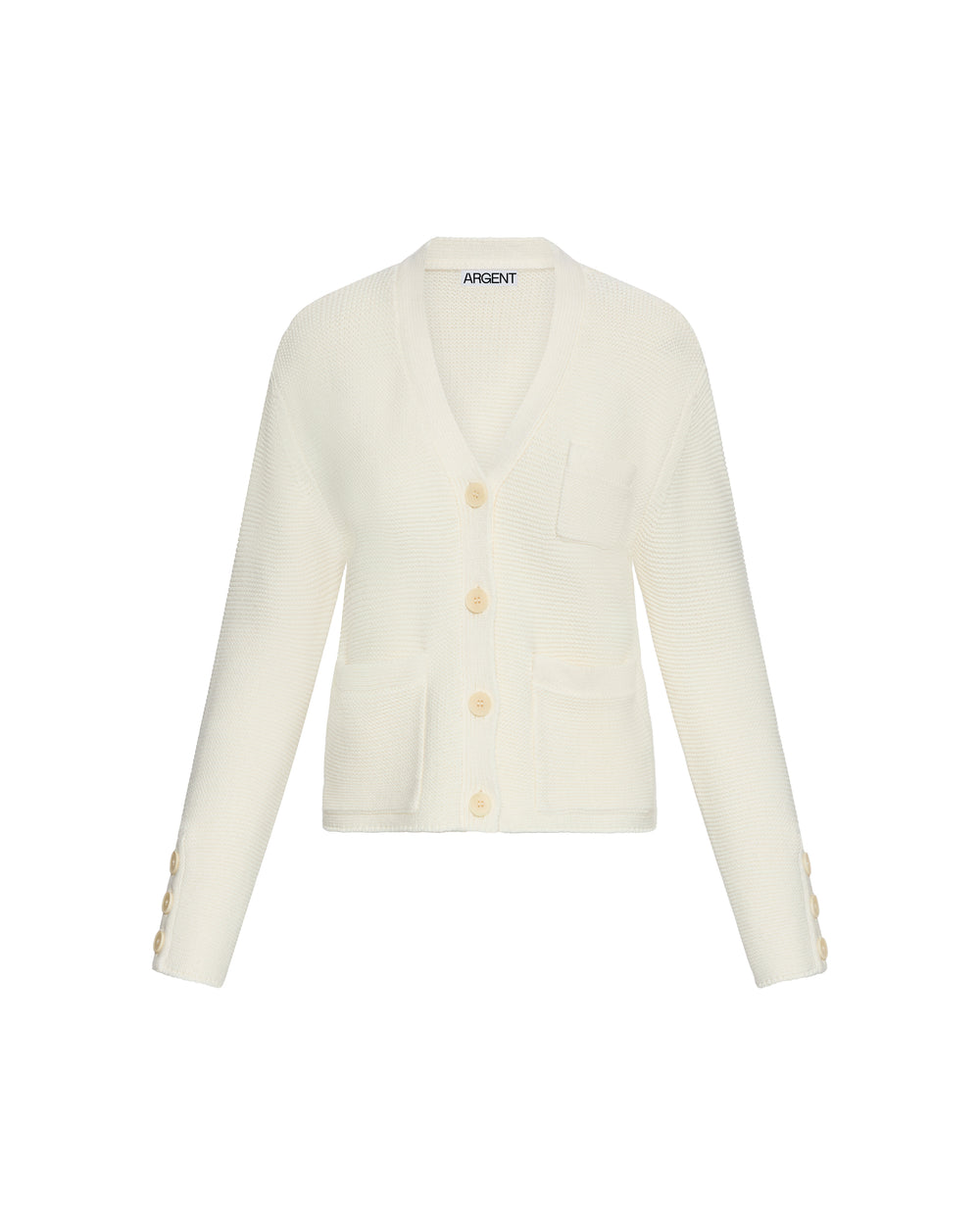 Cropped Cardigan in Cotton Cashmere | Ivory
