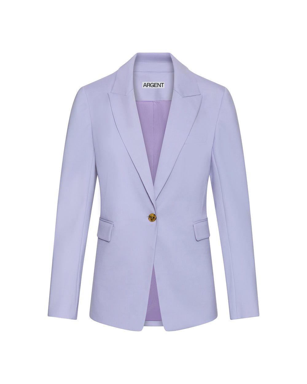 Single Button Blazer in Seasonless Wool | Lilac