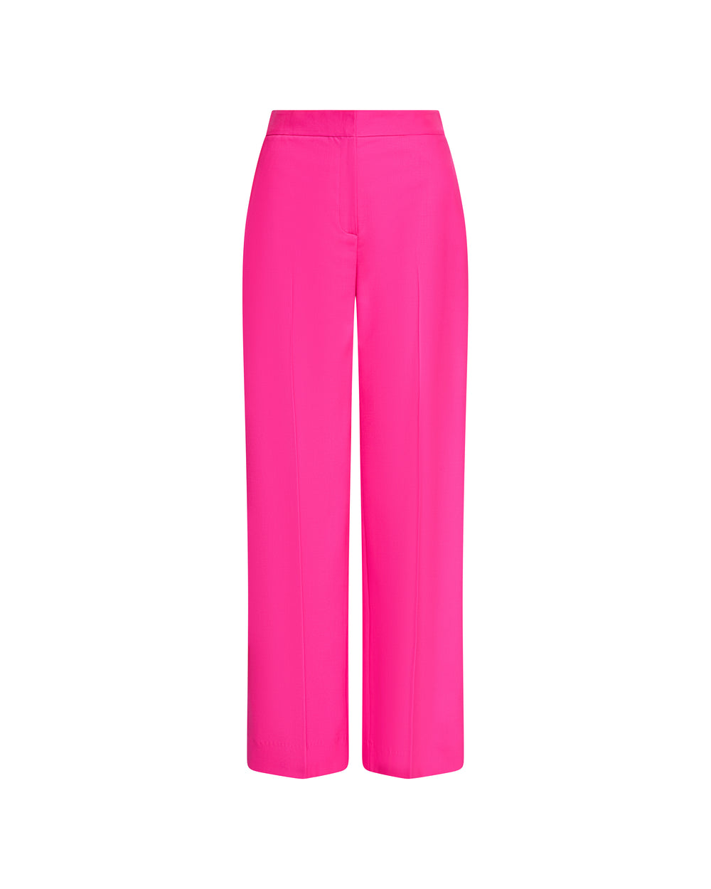 Wide Leg Trouser in Seasonless Wool | Bright Pink